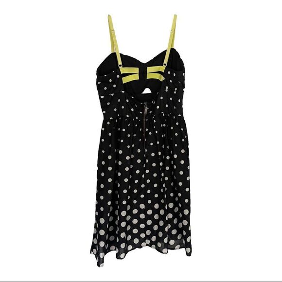 City Triangles Black White Polka Dot Dress Short Sleeveless Fit & Flair 7 - Picture 2 of 10